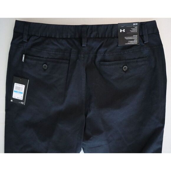 Under Armour 1370081 001 Men's Sz 30x32 Black Chino Tapered Leg Pants - Picture 9 of 12